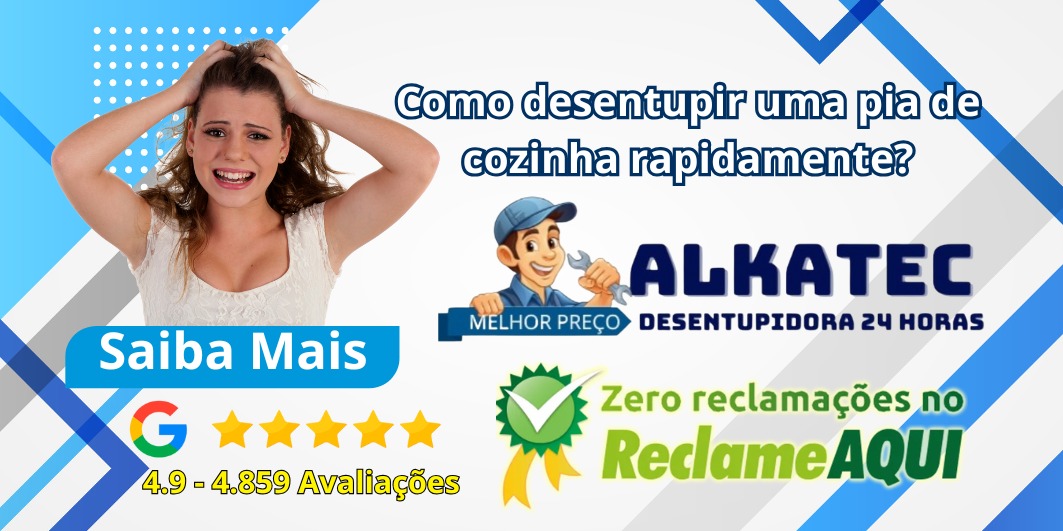 Desentupir pia de cozinha